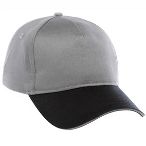 Grey Black Unisex Snapback Ballcap